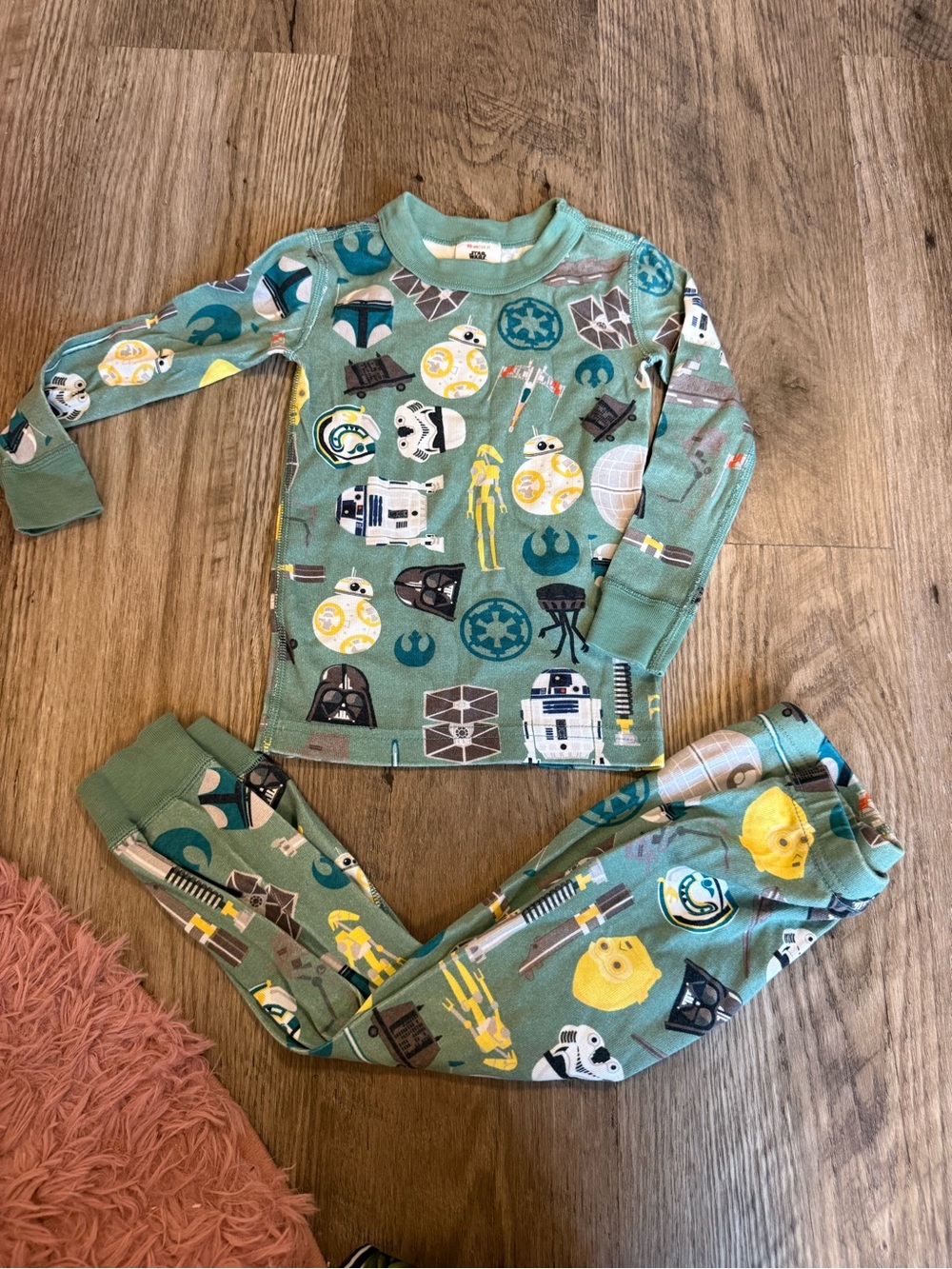 Hanna Andersson Star Wars Organic Cotton Pajama Set Size 3T Green